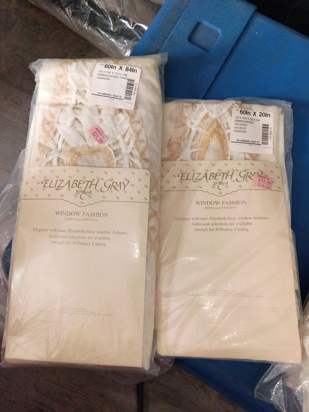 jcpenney Cream Drapery Panels with Gold Embroidery Accents